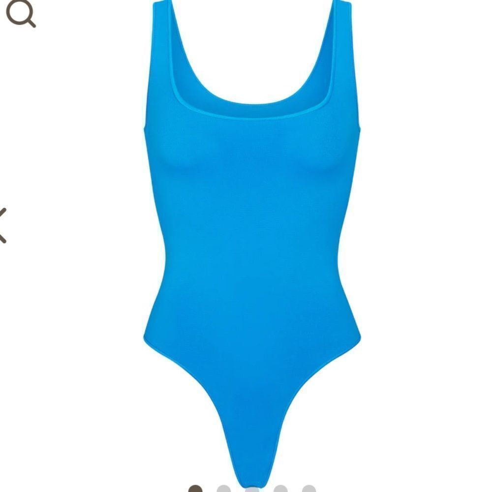 SKIMS ESSENTIAL SCOOP NECK BODYSUIT MYKONOS BLUE 2X/3X NWT IN PKG